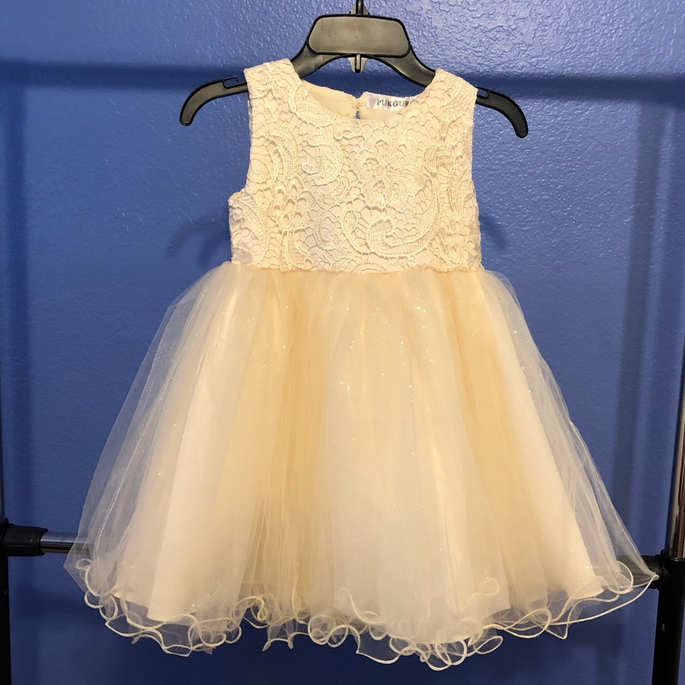 Champagne color Flower girl or party dress